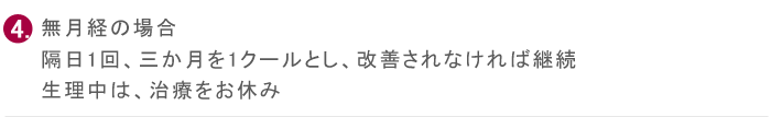 無月経の場合