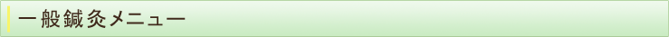 一般鍼灸メニュー